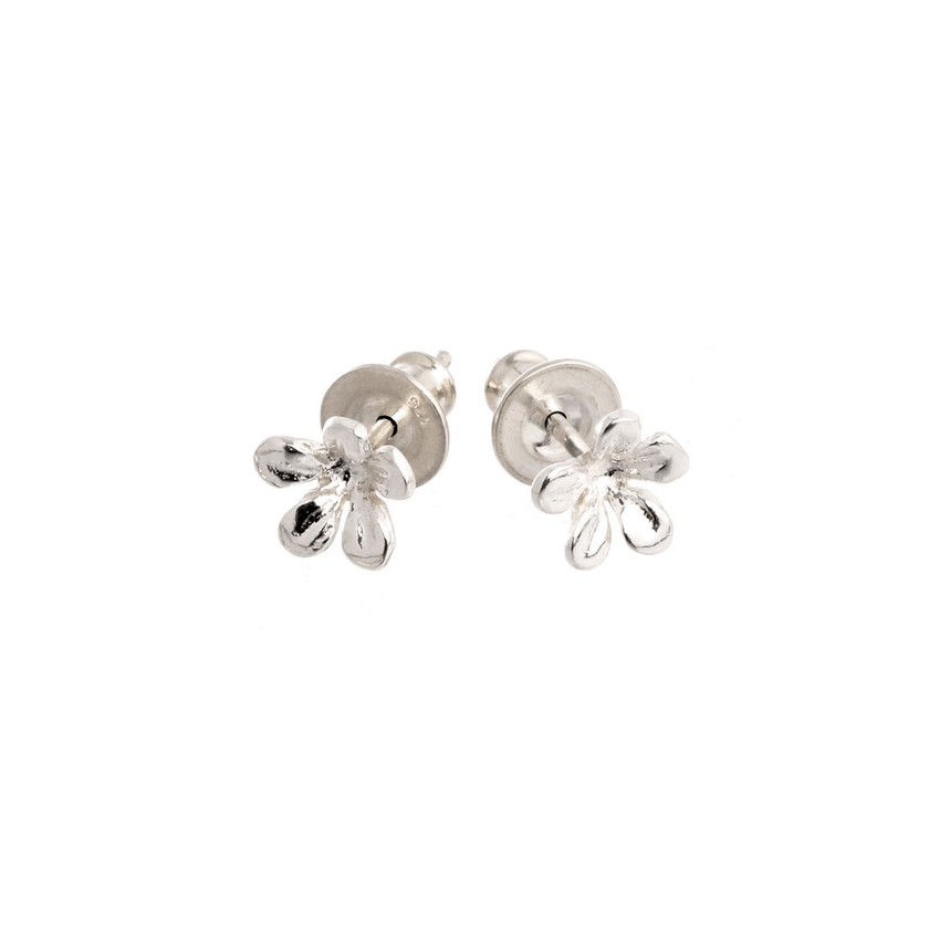 Jasminblüten-Ohrstecker aus Silber
