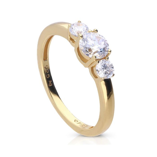 Diamonfire Zirconia Trilogy Ring