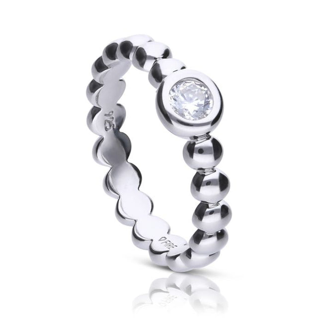 Diamonfire Ball Ring with Zirconia