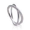 Diamonfire Pave Set Crossover Ring