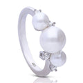 Diamonfire Triple Shell Perlenring mit Zirkonia