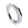 Diamonfire Pave and Plain Connected Rings