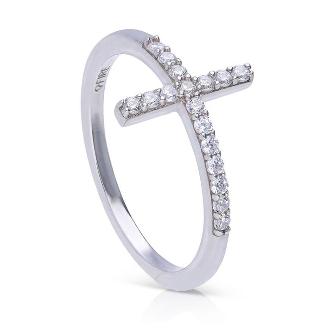 Diamonfire Pave Set Cross Ring