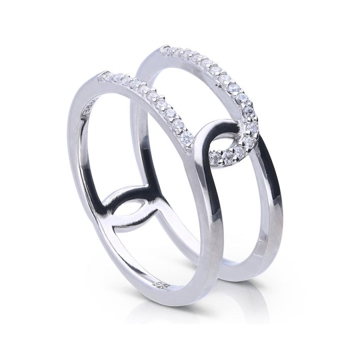 Anillo de doble bucle Diamonfire