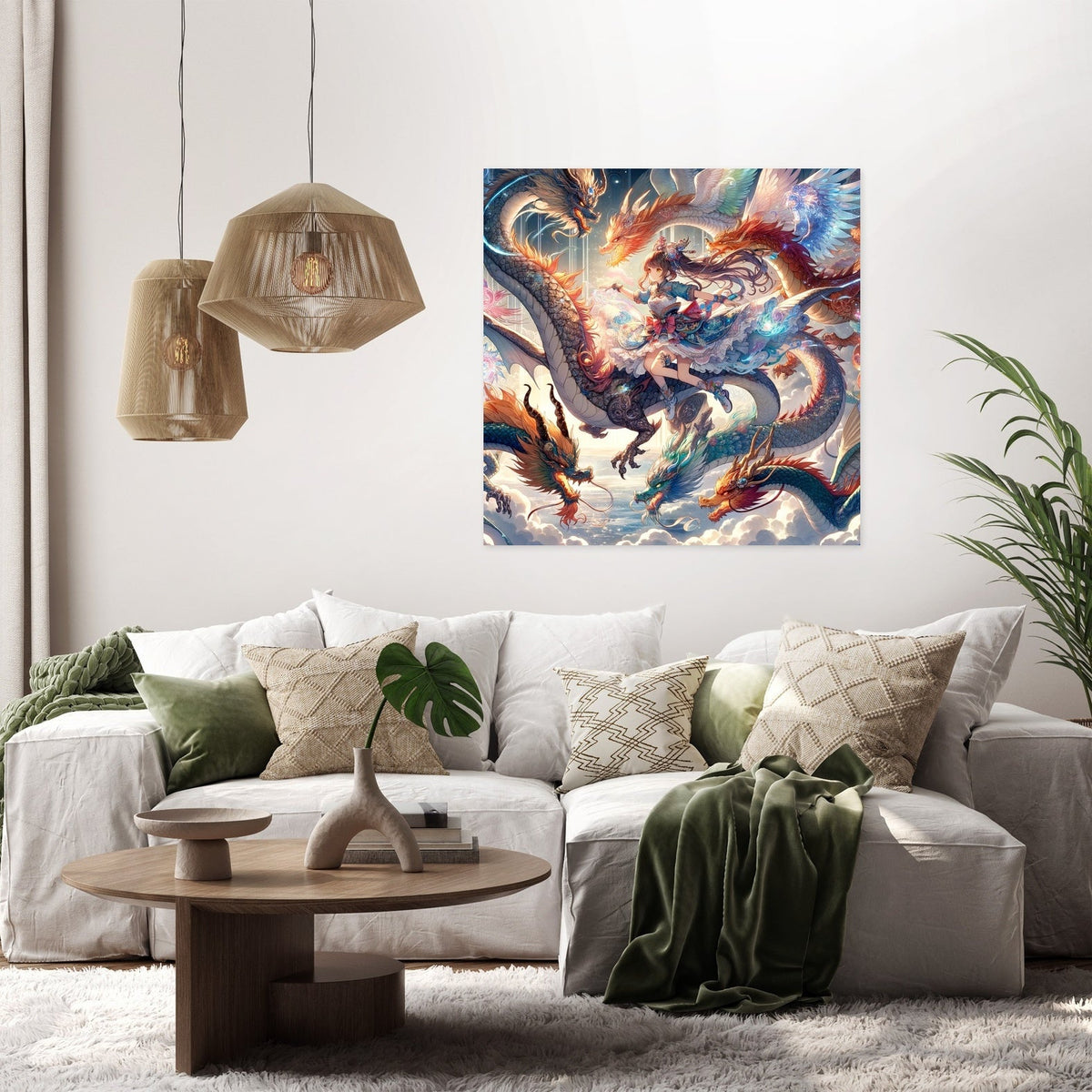 Elemental Dragon Dance Canvas