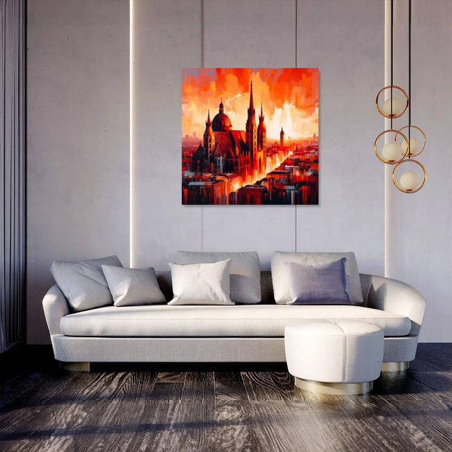 Vienna Cathedral Flame Canvas