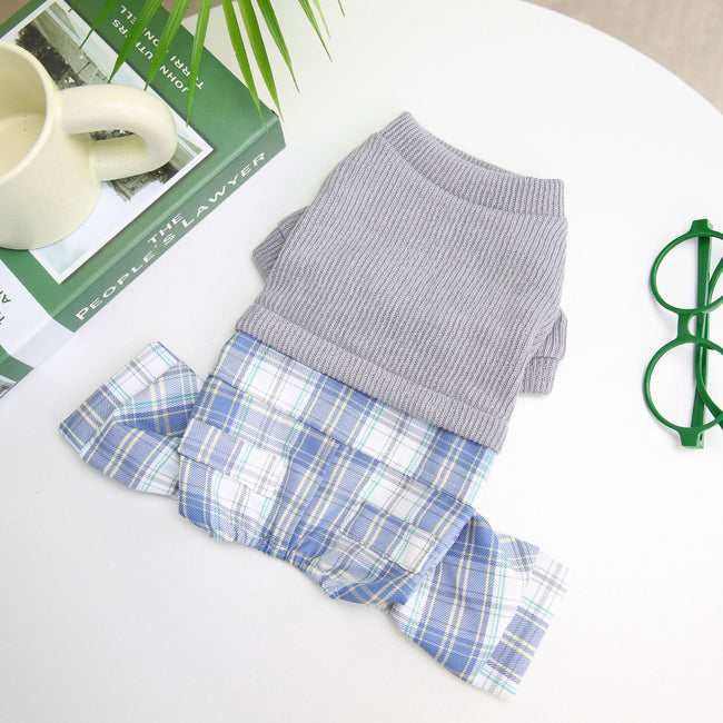 Wool Fabric Leisure Warm Sweatshirt Skirt Pants Suit Dog Clothes