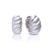 Diamonfire Plain Ridged Hoop Earrings