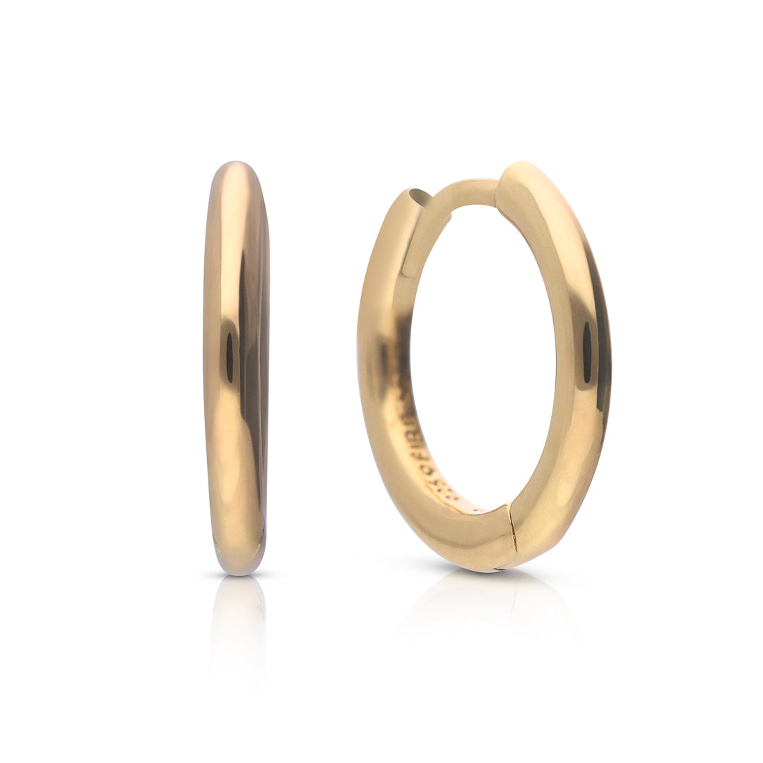 Pendientes de aro lisos Diamonfire