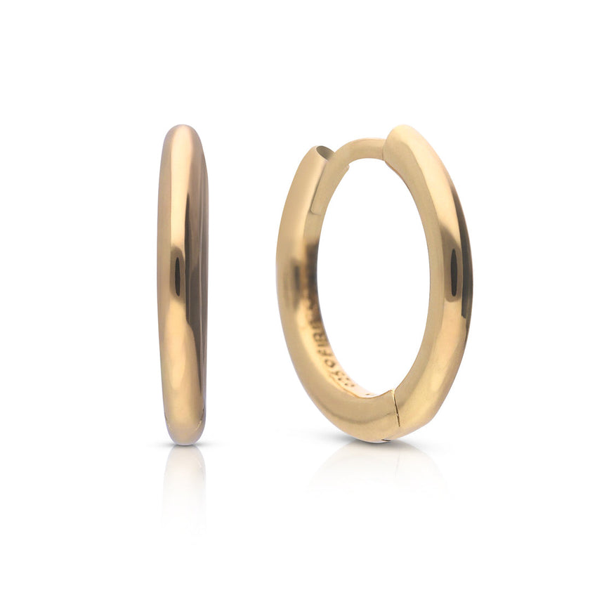 Pendientes de aro lisos Diamonfire