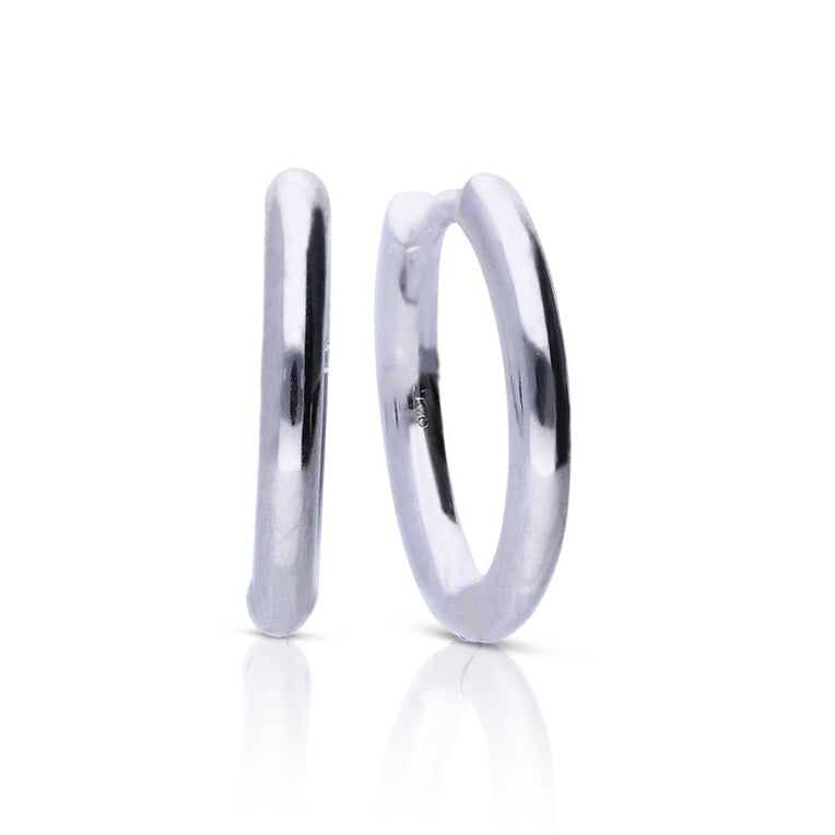 Pendientes de aro lisos Diamonfire