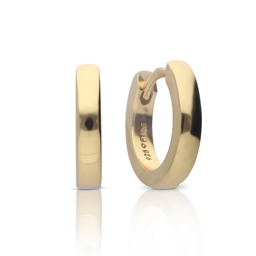 Pendientes de aro lisos Diamonfire