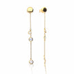 Diamonfire Bezel Set Zirconia Drop Earrings