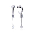 Diamonfire Creolen 3/4 mit Zirkonia-Ketten-Anhänger