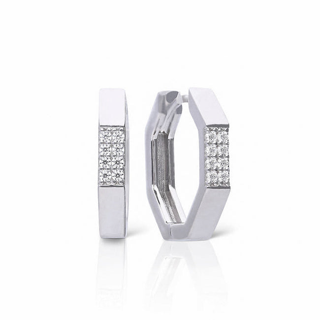 Diamonfire Ohrringe – Achteckige Creolen