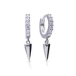 Diamonfire Pave Hoop Earrings with Spike Charm