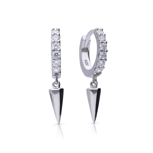 Pendientes de aro Diamonfire Pave con dije de punta