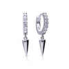 Diamonfire Pave Hoop Earrings with Spike Charm