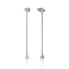 Diamonfire Bezel Set Chain Drop Earrings