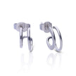 Diamonfire Plain Double Loop Stud Earrings