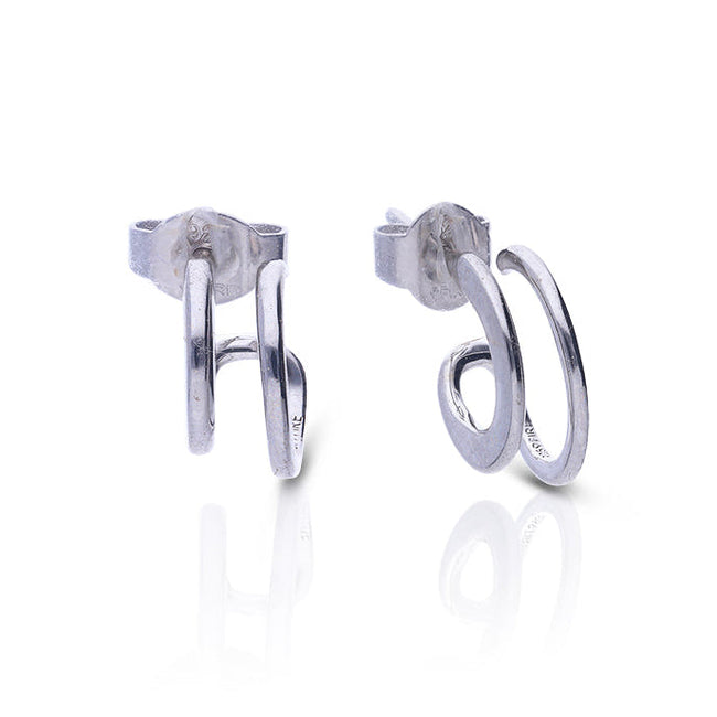Diamonfire Ohrstecker mit doppelter Schlaufe