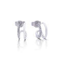 Diamonfire Doppel-Loop Ohrstecker mit Zirkonia