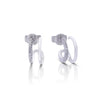 Pendientes de botón de doble aro Diamonfire con circonitas