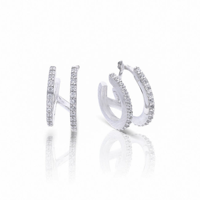 Diamonfire Creolen, zweireihig