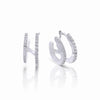 Diamonfire Creolen, zweireihig