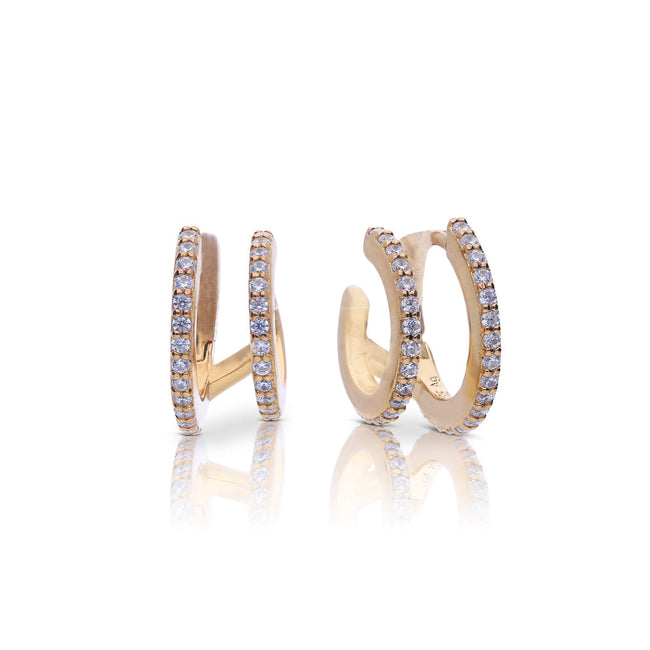 Diamonfire Creolen, zweireihig