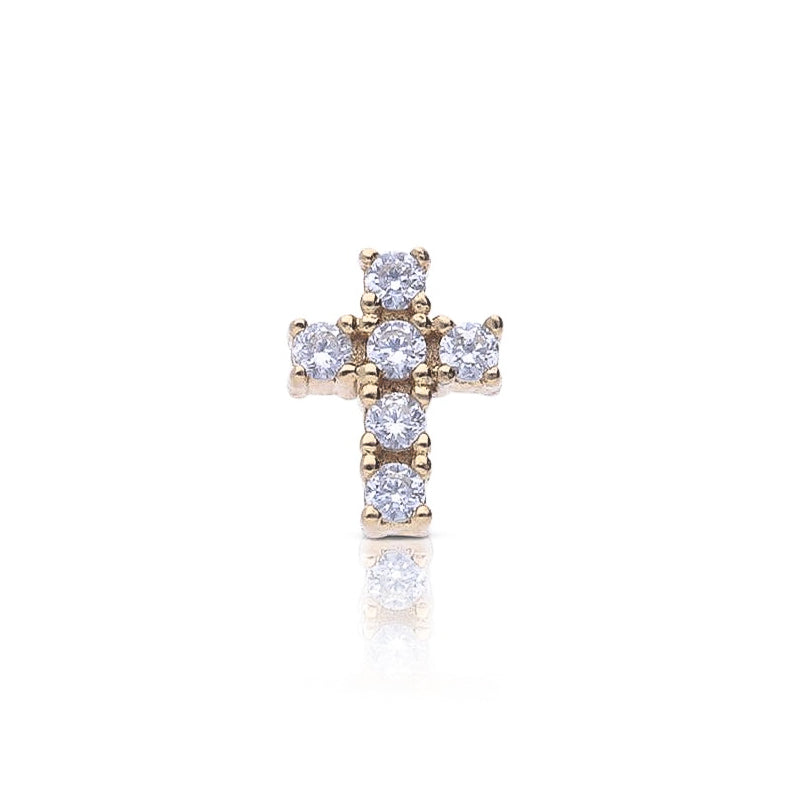 Diamonfire Single Cross Stud Earring