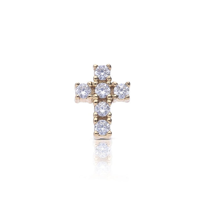 Diamonfire Einzelner Kreuz-Ohrstecker