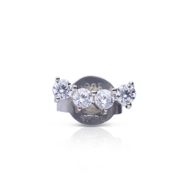 Diamonfire Single-Ohrstecker Vier Stein Crawler