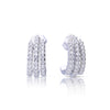 Diamonfire Triple Row Zirconia Stud Earrings