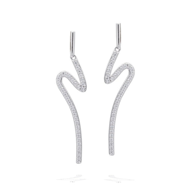 Diamonfire Wave Drop Earrings