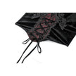 Dark in Love Gothic Black & Red Velvet Lace Corset