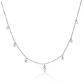 Diamonfire Claw Set Zirconia Station Necklace