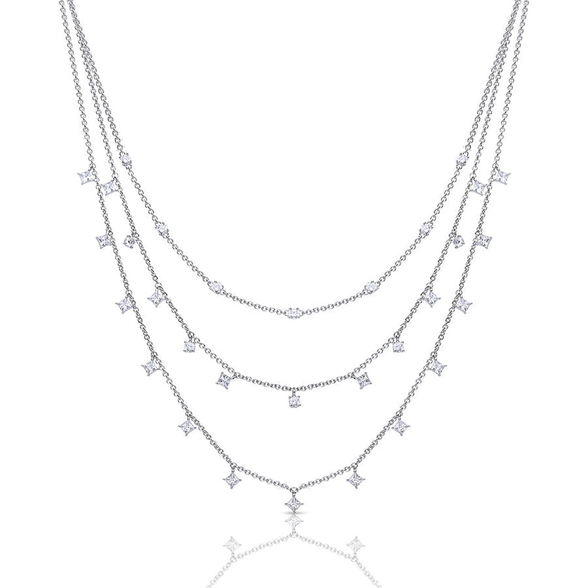 Diamonfire Triple Layered Necklace