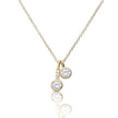 Diamonfire Double Zirconia Pendant Necklace