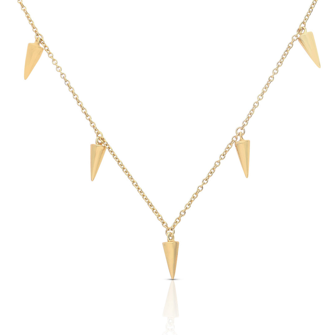 Diamonfire Plain Spiked Station Necklace