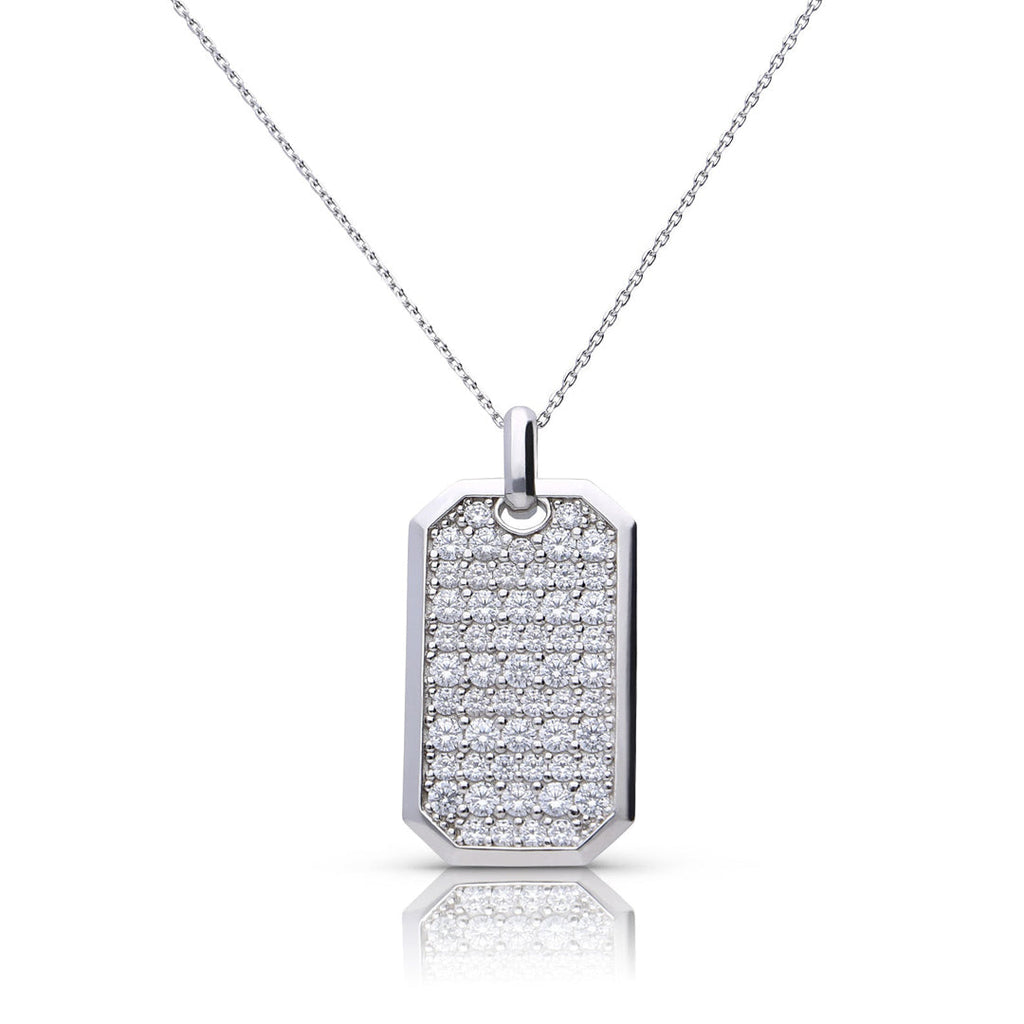 Diamonfire Tag Necklace with Zirconia