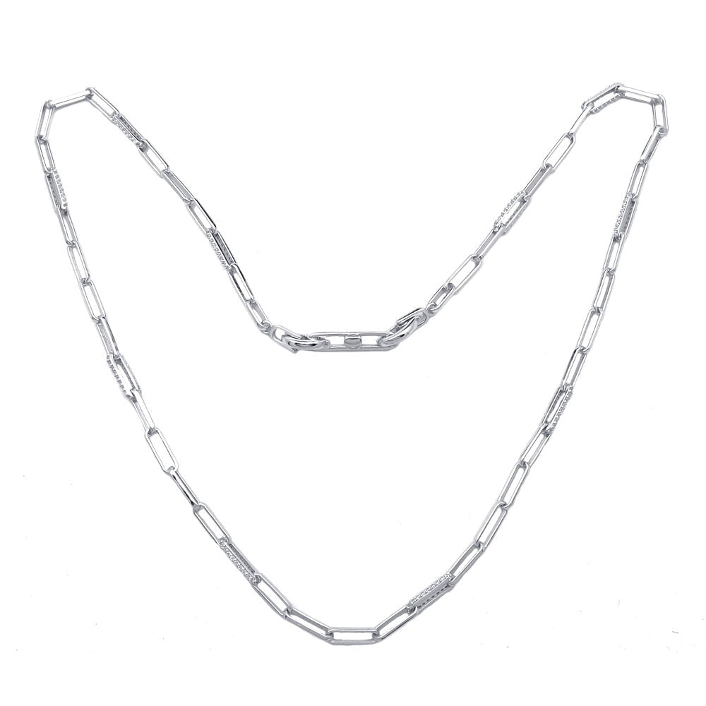 Diamonfire-Halskette mit Pavé-Zirkonia-Gliedern