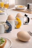 Cat Egg Cup (COW) – A Playful Ceramic Breakfast Object | 4am Product Design