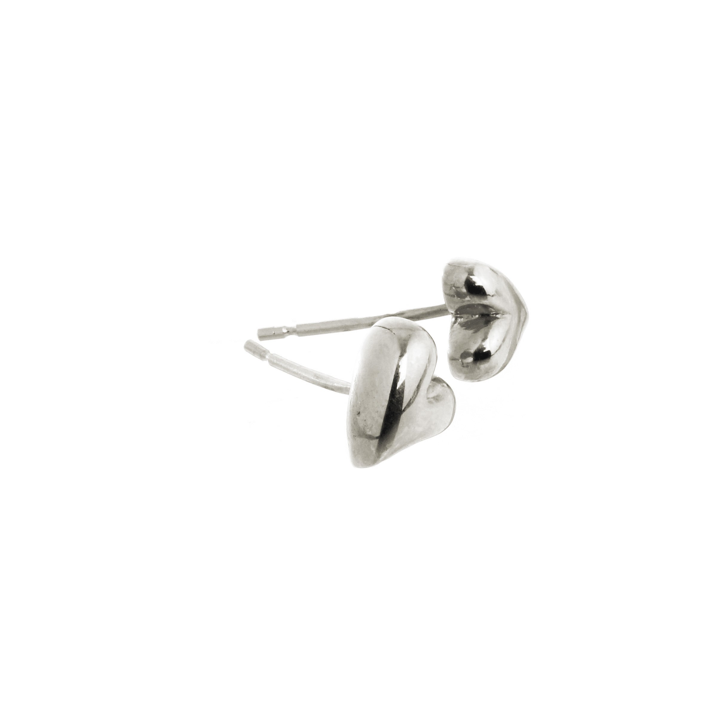 Simply Heart Silver Stud Earrings