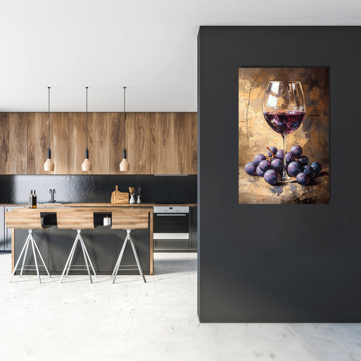 Grapes and Glass Canvas