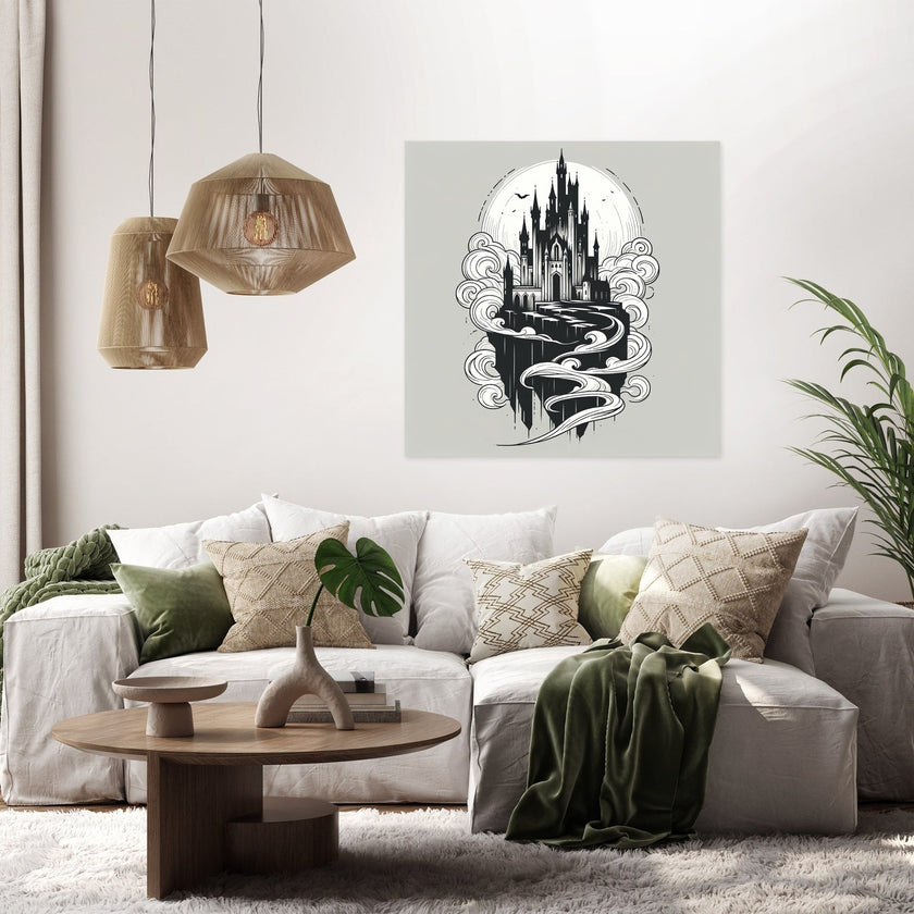 Misty Gothic Castle Canvas