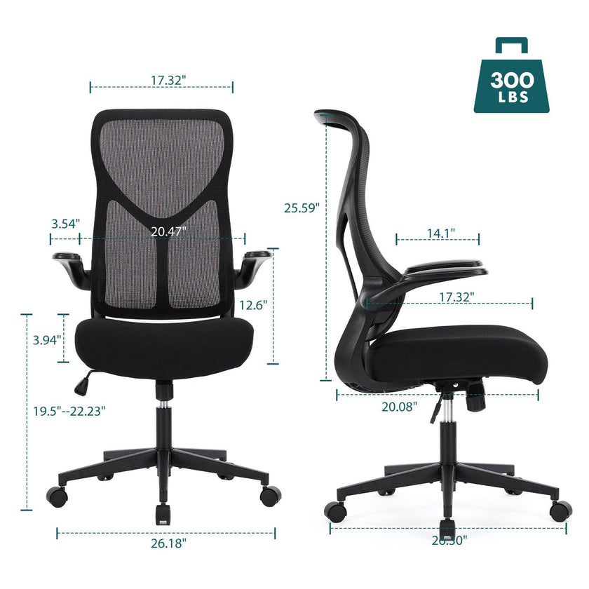 Auraspine Ergonomic Mesh Office Chair with Adjustable Lumbar Support & Breathable Backrest