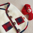 Hundeweihnachts-Zweibein-Weste Pullover Mantel Schal
