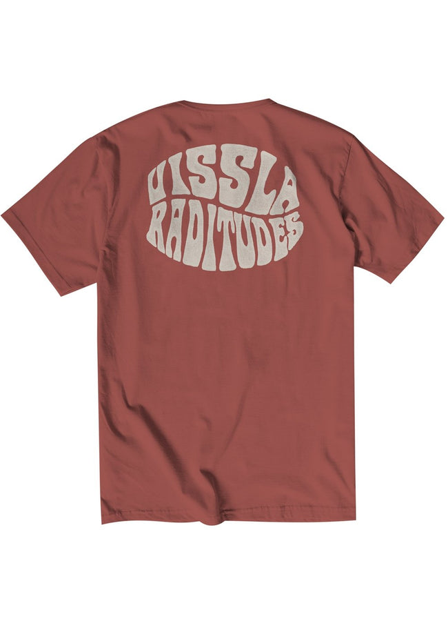 T-shirt Vissla Raditude in cotone organico - Rosso ruggine