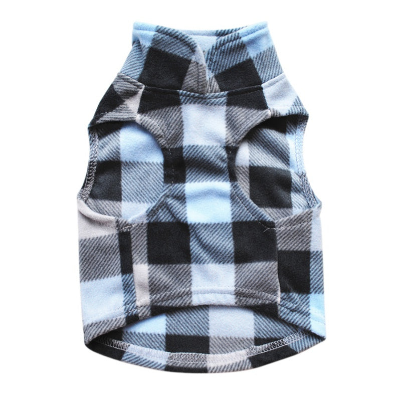 Ropa para mascotas con estampado de cuadros